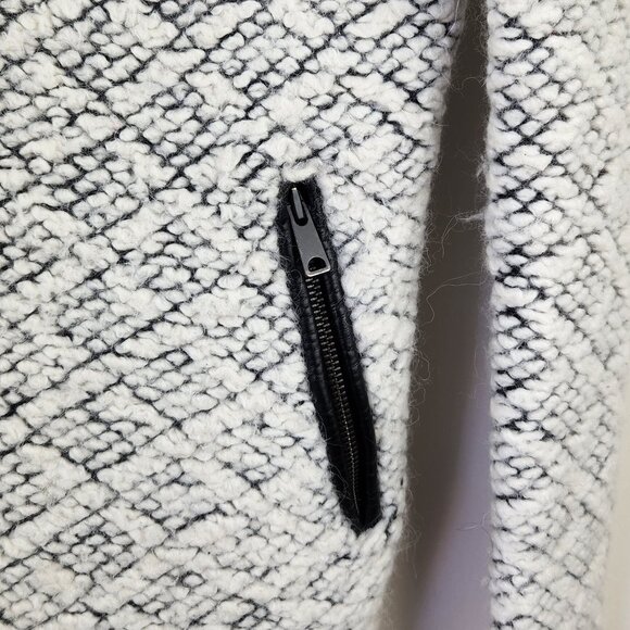 Club Monaco Wool Alpaca Knit Zip Bomber Jacket sz XS Flawed - Picture 6 of 13